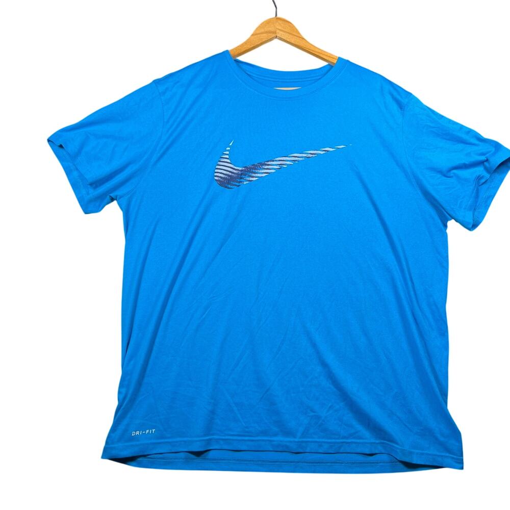 Nike The Nike Tee Dri-FIT Men’s XXL Blue Short Sleeve Athletic T-Shirt